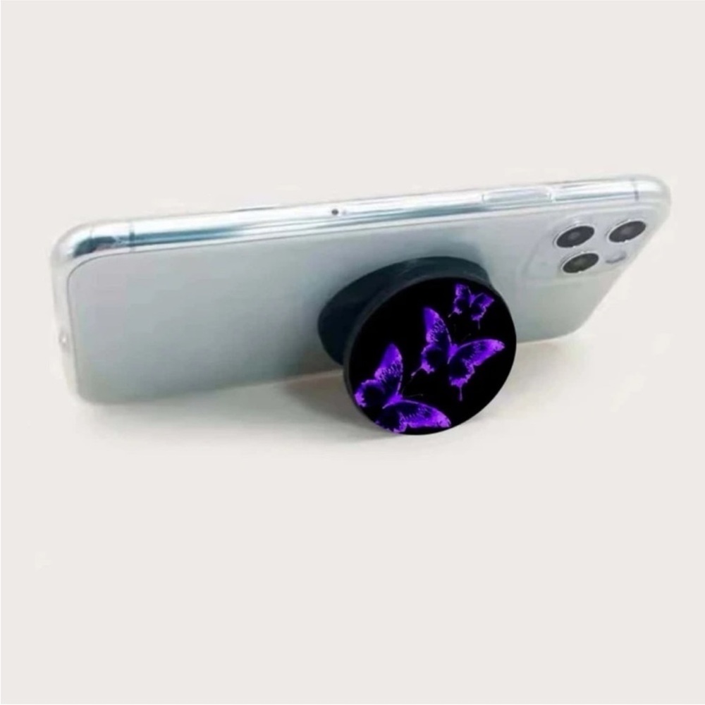Purple Butterfly Phone Grip